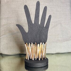 Mother Of Pearl Abalone Shell Stretch Bracelet